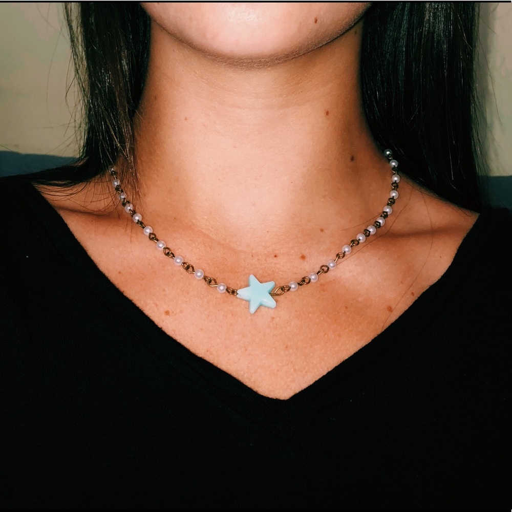 Trendy Rosary chain handmade necklace